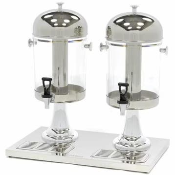 Drankendispenser | RVS | 2x 8L | Passief Koelbaar |, Verzenden