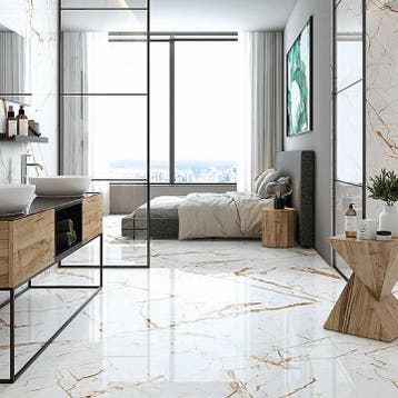 Vanity White ( LEVIGLASS ) 120x120 HOOGGLANS Vloertegel /, Ophalen of Verzenden, Nieuw