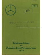 1934 MERCEDES BENZ 170 INSTRUCTIEBOEKJE DUITS, Ophalen of Verzenden