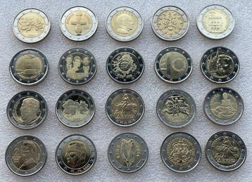 Europa. 2 Euro 2002/2015 (20 coins) (Zonder minimumprijs)