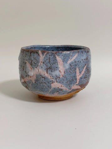 Chikukil Kiln - Shzan - Kom - Pink spotted bamboo leaves on