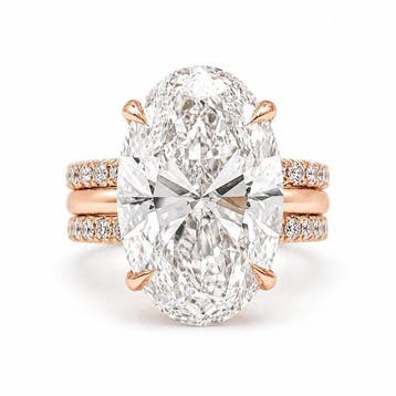 Ring - 14 karaat Roségoud - 8.87ct. tw. Diamant (Lab-grown), Nieuw