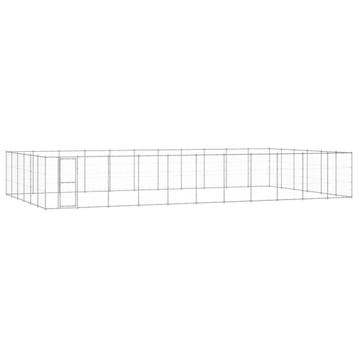 vidaXL Hondenkennel 79,86 m² gegalvaniseerd staal, Verzenden, Nieuw
