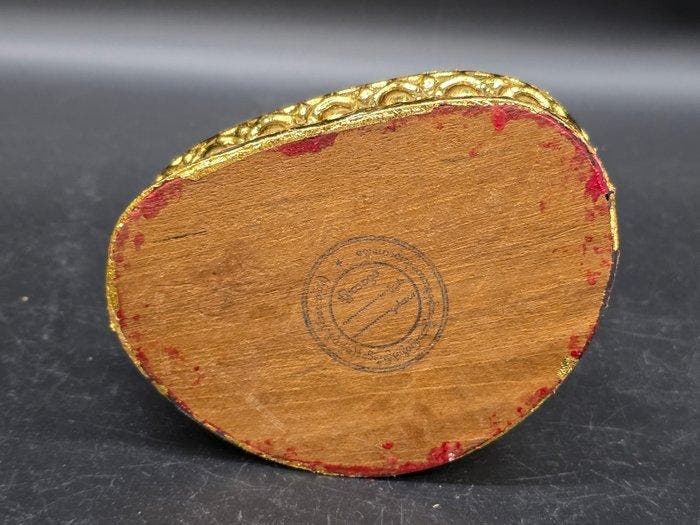 Beeld, Gilded Gold - Buddha - 17 cm - Hout, Antiquités & Art, Art | Objets design