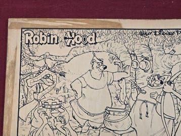 Robin Hood - Originale Anni 70 - 1 Kleurplaat, Verzamelen, Nieuw