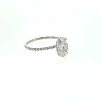 Zonder minimumprijs - Ring - 14 karaat Witgoud - 2.04ct. tw.