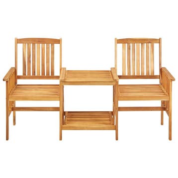 vidaXL Tuinstoelen met theetafel 159x61x92 cm massief, Verzenden, Nieuw