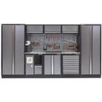 Werkbankset - met RVS plaat omkleed werkblad,, Bricolage & Construction, Établis, Ophalen of Verzenden