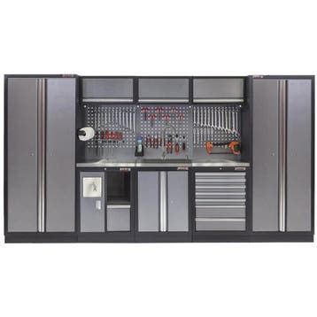 Werkbankset - met RVS plaat omkleed werkblad,, Doe-het-zelf en Bouw, Ophalen of Verzenden, Nieuw