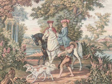French Pictorial Goblys - Tapisserie - 124 cm - 97 cm
