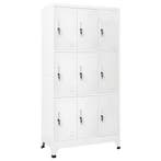 vidaXL Lockerkast met 9 vakken 90x45x180 cm staal grijs, Verzenden, Nieuw