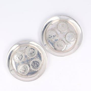 Muntschaal - Portugal - Schaal (2) - .833 zilver, Antiek en Kunst