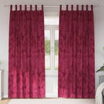 vidaXL Velvet Gordijnen 2 pcs Wijnrood 260 x 140 cm Fluweel, Huis en Inrichting, Verzenden, Nieuw