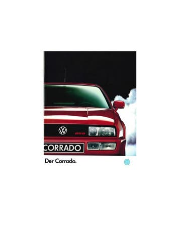 1991 VOLKSWAGEN CORRADO G60 BROCHURE DUITS, Ophalen of Verzenden