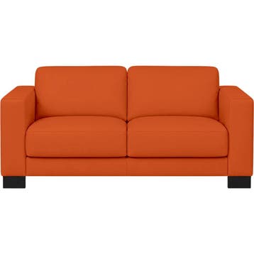 Leren bank Clear - 2,5 zits - Toledo Orange (oranje) -, Ophalen of Verzenden
