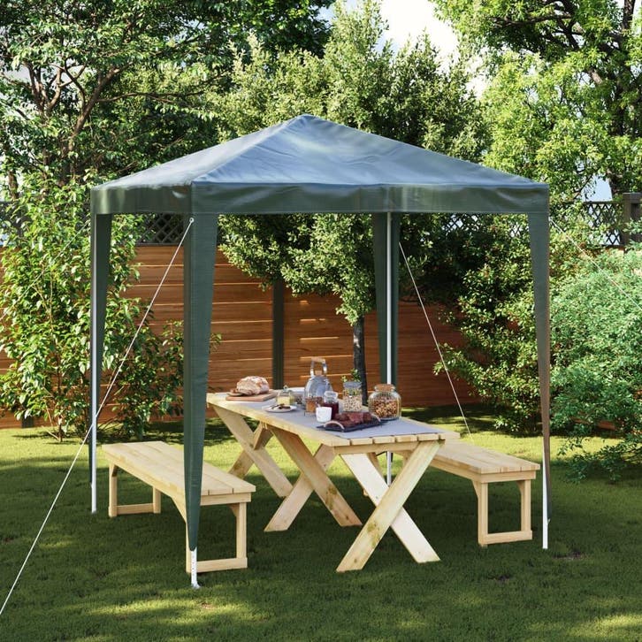 vidaXL Partytent professioneel 2x2 m groen, Jardin & Terrasse, Tonnelles, Envoi