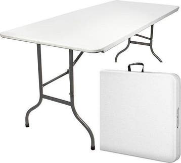 Vouwtafel - Opvouwbare klaptafel tuintafel meerdere maten, Ophalen of Verzenden, Nieuw, Rechthoekig, Kunststof