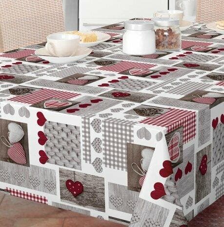 SUPER DEAL tafelzeil hearts, tafelkleed hartjes 50% korting, Huis en Inrichting, Keuken | Textiel, Nieuw