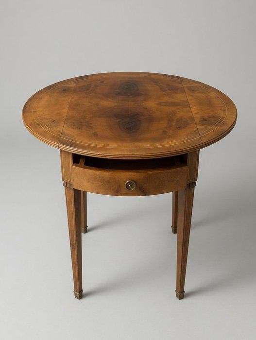 Tafel - George III mahonie boogvoor bijzettafel - Hout,, Antiquités & Art, Antiquités | Autres Antiquités