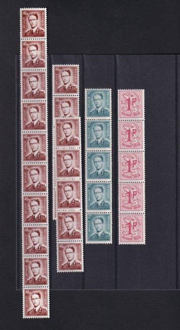Belgique 1959/1982 - Lot de timbres en rouleau (en