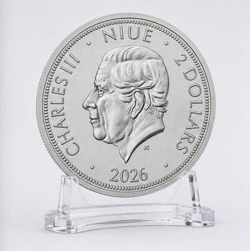 Niue. 5 Dollars 2026 – Czech Lion – 1 oz Silver – 2 Dollars