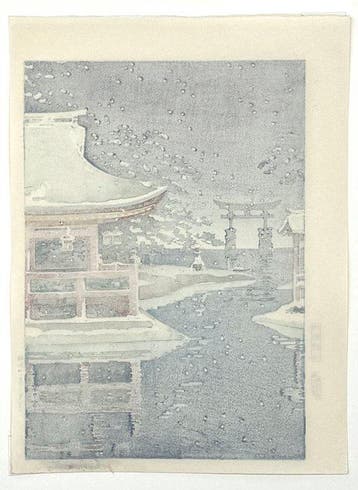 Woodblock Print YukinoMiyajima   - Snowy Miyajima