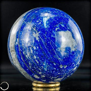 Natuurlijk koninklijk blauw lapis lazuli en pyriet Bol-