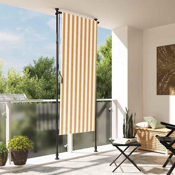 vidaXL Rolgordijn voor buiten 100x270 cm stof en staal, Verzenden
