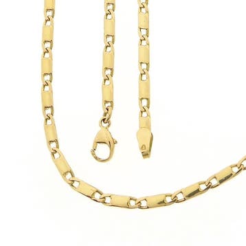 19,2 Karaat gouden fantasie schakelketting, Ophalen of Verzenden, Gebruikt, Goud, Goud