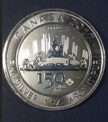 Canada. 5 Dollars 2017 - Elizabeth II 150 Years Voyageur