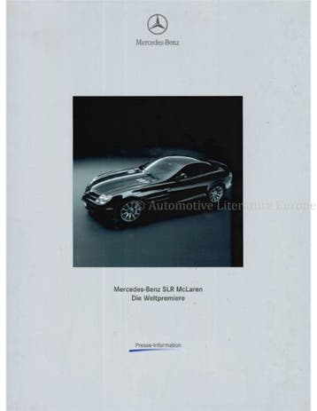 2003 MERCEDES BENZ SLR MCLAREN PERSMAP DUITS, Nieuw