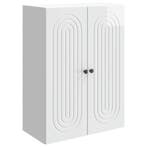 vidaXL Wandkast Hoogglans Wit 66 x 34,5 x 90 cm Bewerkt hout, Verzenden, Nieuw