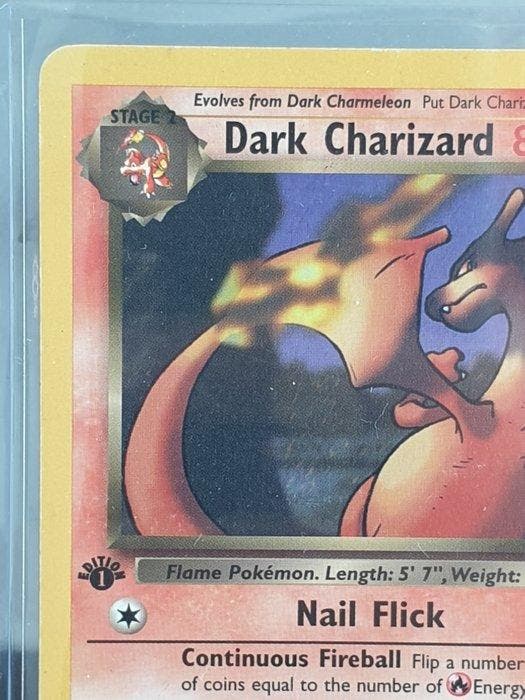 Pokémon - 1 Card - Dark Charizard 21/82 First edition, Foil, Hobby en Vrije tijd, Verzamelkaartspellen | Pokémon