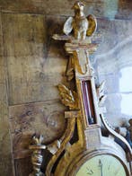 Horloge cartel, Horloge murale - bois feuille dor zecchino, Antiquités & Art, Antiquités | Horloges