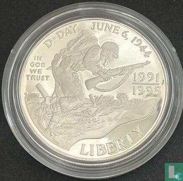 Verenigde Staten 1 dollar 1993 (PROOF) 50ste verjaardag..., Verzenden, Losse munt