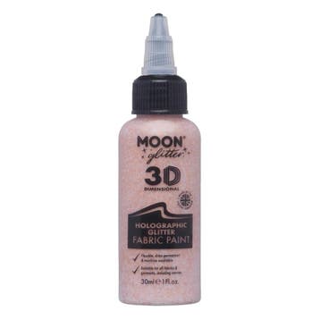 Moon Glitter Holographic Glitter Fabric Paint Rose Gold 30ml, Verzenden