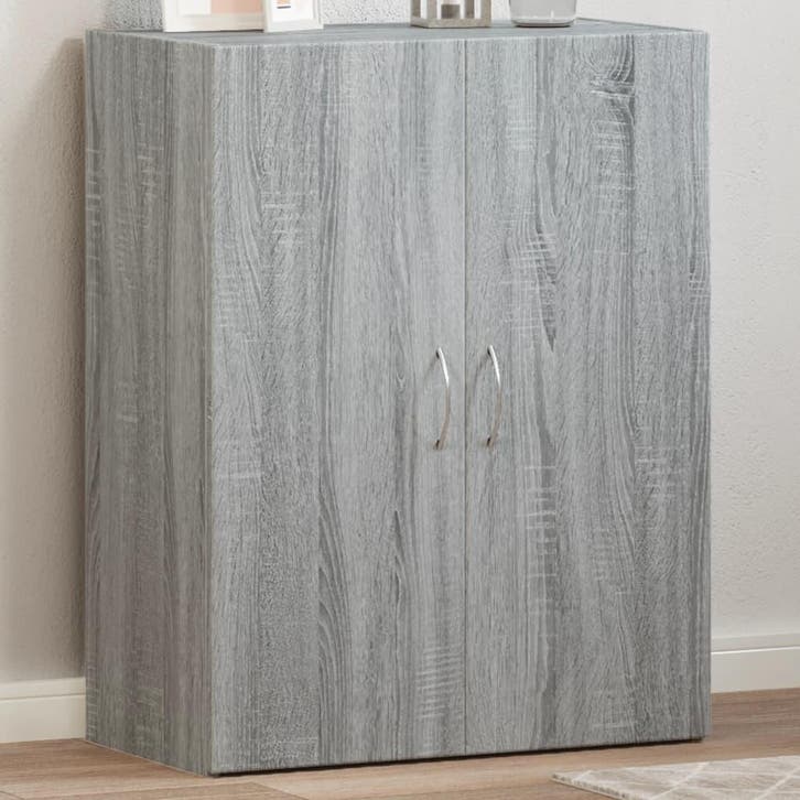 vidaXL Archiefkast 60x32x77,5 cm bewerkt hout grijs sonoma, Huis en Inrichting, Kasten | Overige, Nieuw, Verzenden