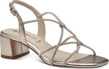 Tamaris Sandalen met hak goud Synthetisch - Dames - Maat 36, Kleding | Dames, Verzenden, Nieuw