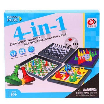4-in-1 Magnetisch Bordspel - Met Schaken en Ludo op Overig, Verzenden, Nieuw