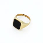 Ring - 14 karaat Geel goud Onyx - Zegelring, Nieuw