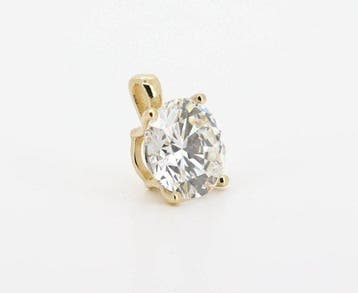 Hanger - 14 karaat Geel goud - 3.01ct. tw. Diamant