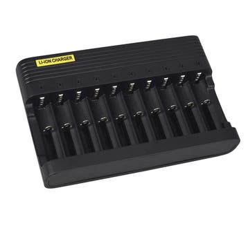 DrPhone ChargeX10  Batterij Lader 10 poorten – Li-ion, Verzenden