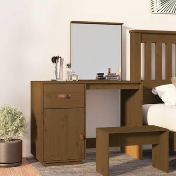 vidaXL Kaptafel 95x50x134 cm massief grenenhout honingbruin, Verzenden, Nieuw