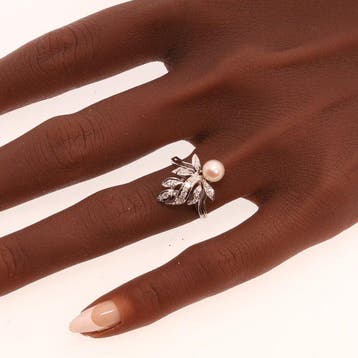 Bague - 18 carats Or blanc - Diamant - Vintage NOS des, Nieuw