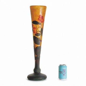 Daum Nancy - Vase - Vase monumental en verre camé de 59 cm, Antiek en Kunst