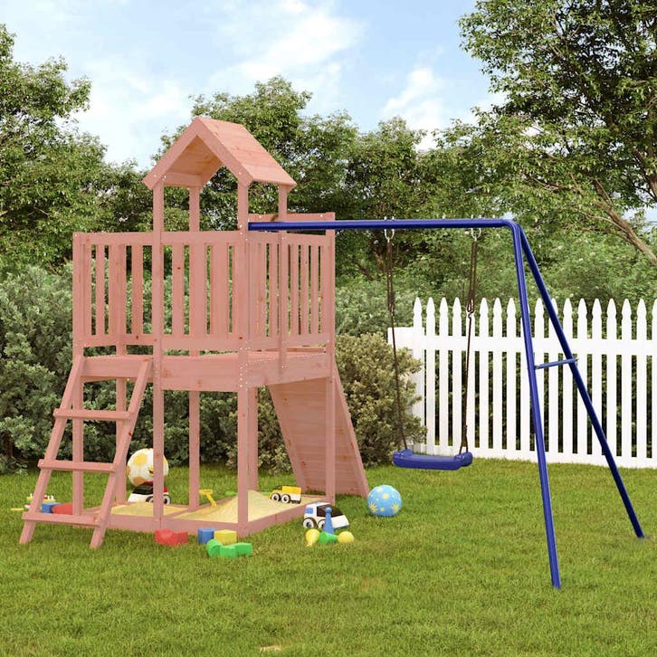 vidaXL Speelhuis massief douglashout, Kinderen en Baby's, Speelgoed | Buiten | Speeltoestellen, Nieuw, Verzenden