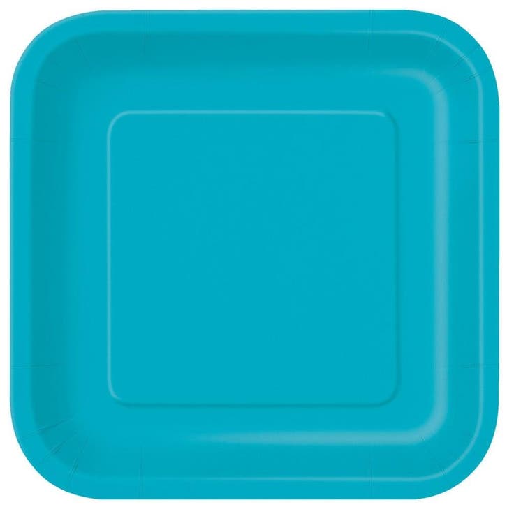 Turquoise Borden Vierkant 17,5cm 16st, Hobby & Loisirs créatifs, Articles de fête, Envoi