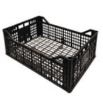 Stapelbak 600x400x210 mm euronorm zwart pp gebruikt, Ophalen of Verzenden, Nieuw