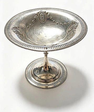 Kom op een voet - Tazza - Fußschale - Verzilverd - Tazza –