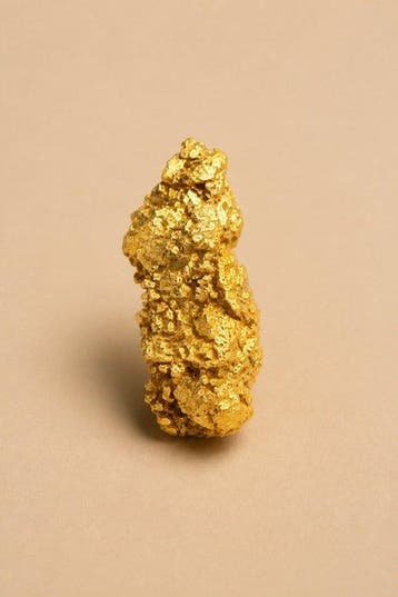 Goud Goud nugget - Hoogte: 8.97 mm - Breedte: 4.48 mm- 0.83